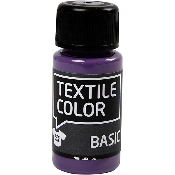 Creativ Company  Textilfarbe, Lavendel, 50 ml, 1 Fläschchen