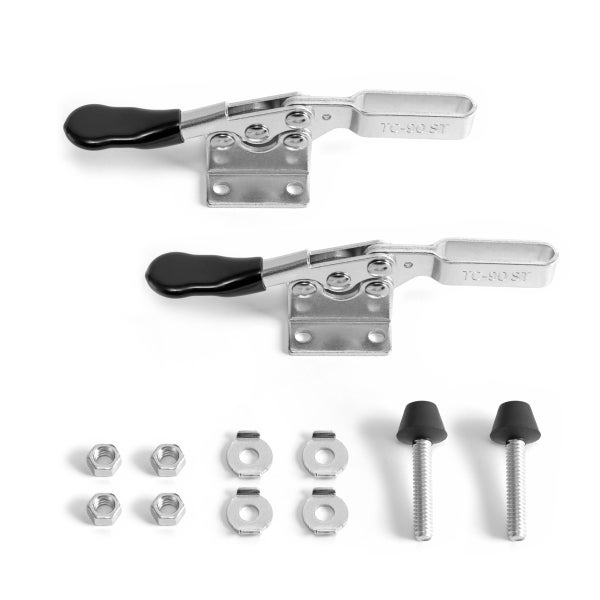 STAHLWERK Knebelklemme 2er Set 90kg 198lbs Senkrechtspanner Kniehebelspanner