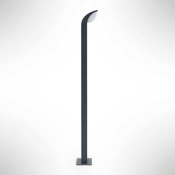 Lucande LED Außenleuchte Tinna (Modern) in Schwarz aus Aluminium (1 flammig, ) - Wegeleuchte Pollerleuchte Wegelampe Sockelleuchte
