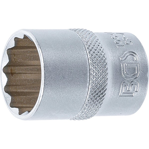 BGS Steckschlüssel-Einsatz Zwölfkant Antrieb Innenvierkant 12,5 mm (1/2) SW 21 mm - 10641