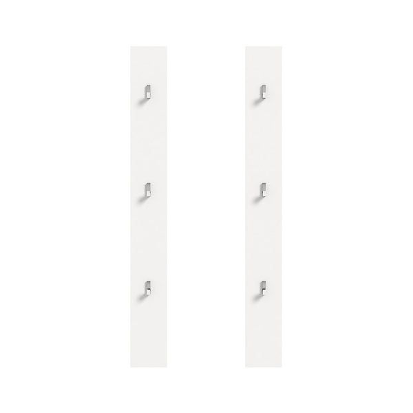 ProjektX Wandgarderobe Set mit 2 6 Haken weiß Hochglanz. 13 X 3 X 115 cm