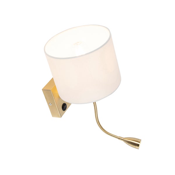 Wandleuchte mit Lampenschirm und Leselampe