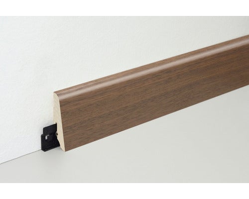 Sockelleiste Nussbaum furniert SU060L 19x58x2500 mm