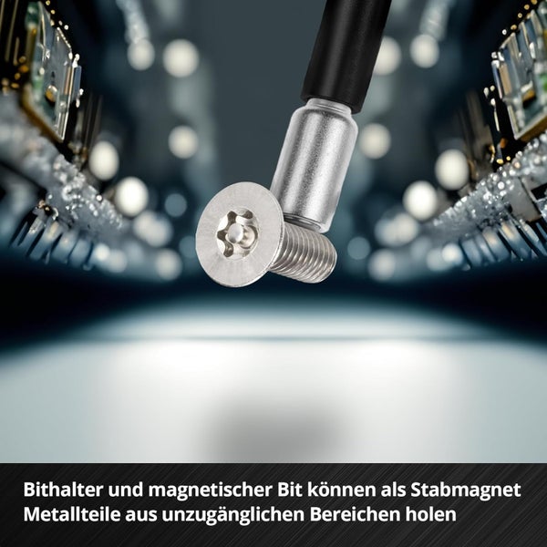 Original Einhell 66-tlg. Präzisions- und Elektronik-Reparatur-Set (mit Präzisionsbits, Präzisionsstecknüssen, Schraubendreher-Bithalter, flexibler 150-mm-Verlängerung, Adapter)