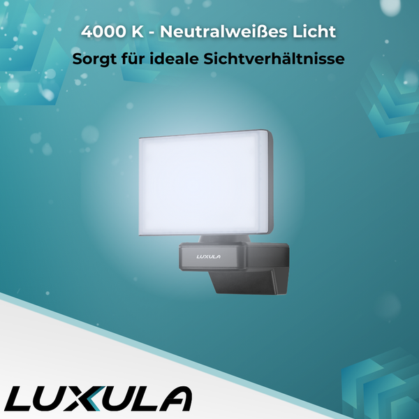 Luxula Lampe mit neutralweißem Licht für ideale Sichtverhältnisse