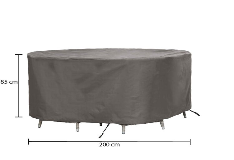 Abdeckung für Gartentisch, Durchmesser 200 cm, Höhe 85 cm