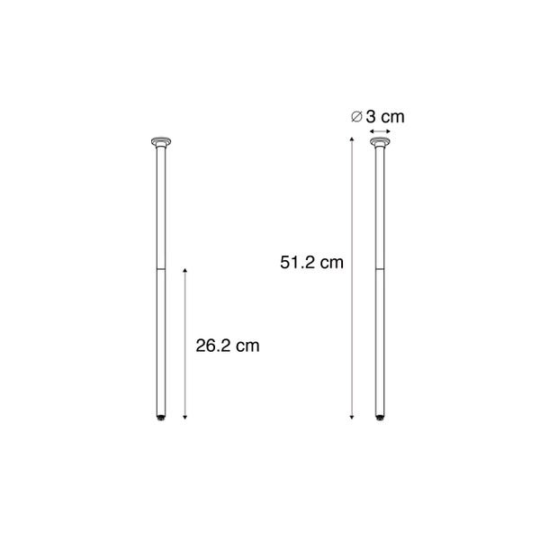 Technische Zeichnung eines Rohrstücks mit Maßangaben