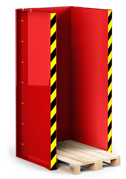 RR Industrietechnik Paletten Stapel Station RPS-15 BxTxH 1020x945x2145 mm RAL 3000 Feuerrot