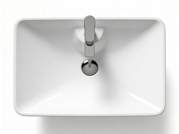 Aqua Bagno Leon Aufsatzwaschbecken – 64,4 cm – Keramik – Weiß Hochglanz – KB.LEON.002
