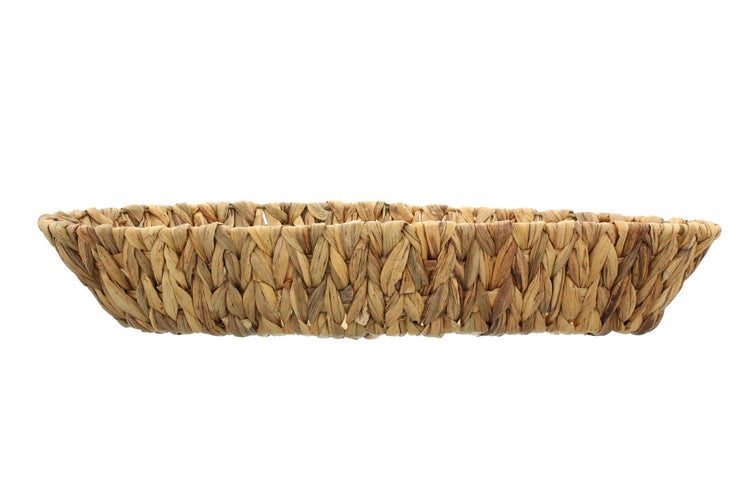 FRANK FLECHTWAREN | Schale Schiffchen, groß, METALL, WASSERHYAZINTHE, 56 x 19 x 9 cm