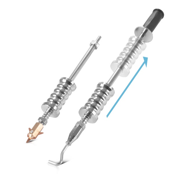 Ausbeulwerkzeug mit verschiedenen Aufsätzen