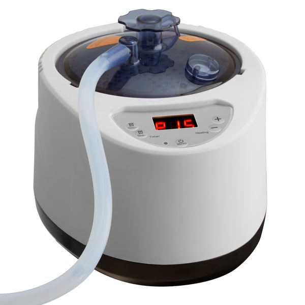 Mobile Dampfsauna tectake ThermaLuxe I inkl. Fernbedienung, Matte, Klappstuhl und Tragetaschen 2 l Dampfgenerator mit 1000 W dunkelgrau/schwarz