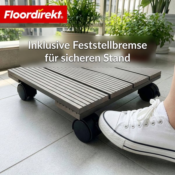 Rolluntersetzer mit Feststellbremse für sicheren Stand