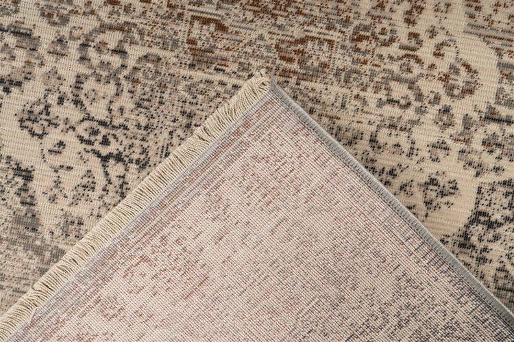 Kurzflor Teppich Zoya Beige Used-Look, Orientalisch 80 x 150 cm