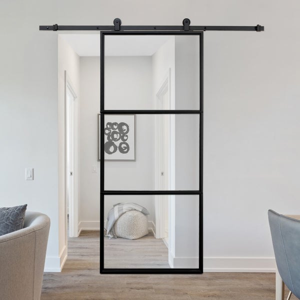 Home Deluxe Schiebetür STELLAR - 205 x 90 cm,  Klarglas