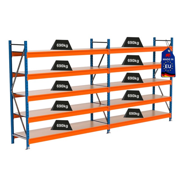 Regalsystem mit hoher Traglast und Made in EU Kennzeichnung