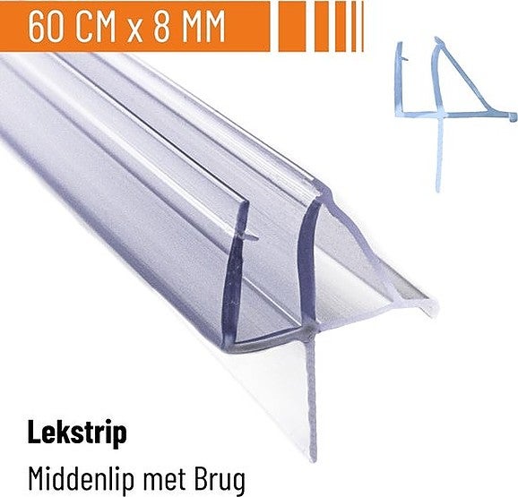 Simple Fix Duschdichtung - 60cm x 8mm - Dichtung für 6-8mm Glasturen - Duschtürdichtung