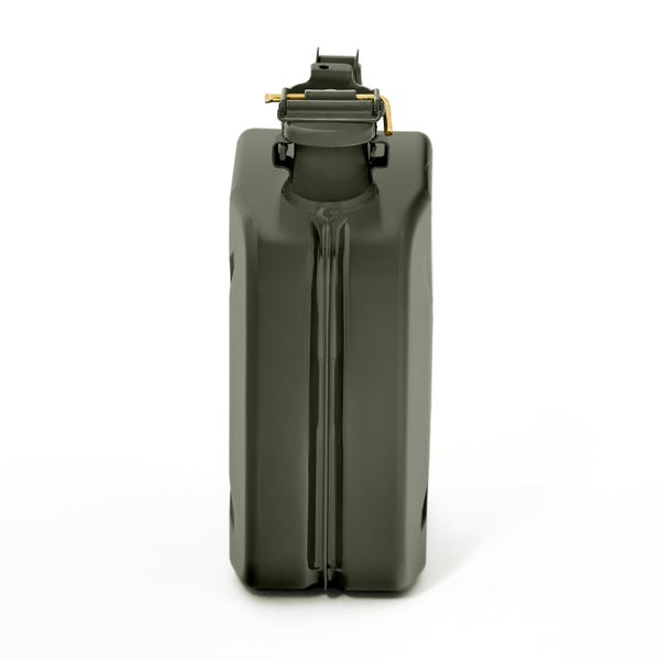BW® Kraftstoffkanister Metall Benzinkanister 5 Liter - Bronzegrün - RAL 6031-F9 - TÜV-geprüft und UN-Zulassung - Made in Europe