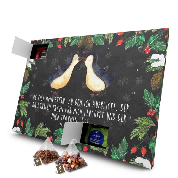 Mr. & Mrs. Panda Tee Adventskalender Pinguin Liebe - Schwarz