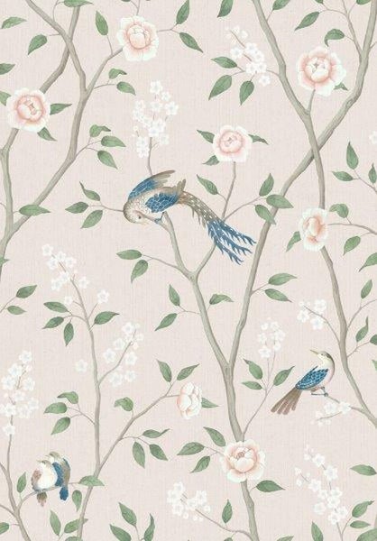 Borastapeter Tapete Blumen Beige - 53 cm x 10.05 m - 660277