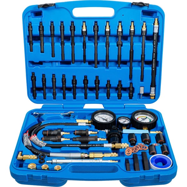 Motor-Drucktester-Set im blauen Koffer für die Fahrzeugwartung