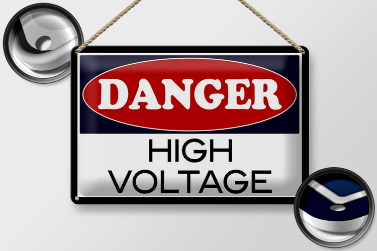 Blechschild Hinweis 30x20cm Danger high voltage