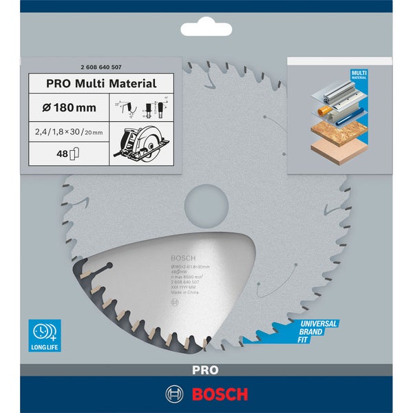 Bosch PRO Multi Material Kreissägeblatt 180 x 2,4 x 30 mm - 2608640507