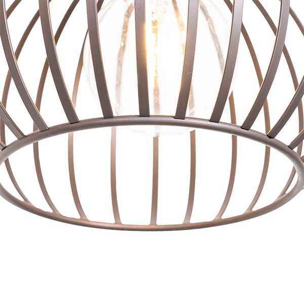 Metall-Hängelampe mit Glühbirne und Käfigdesign