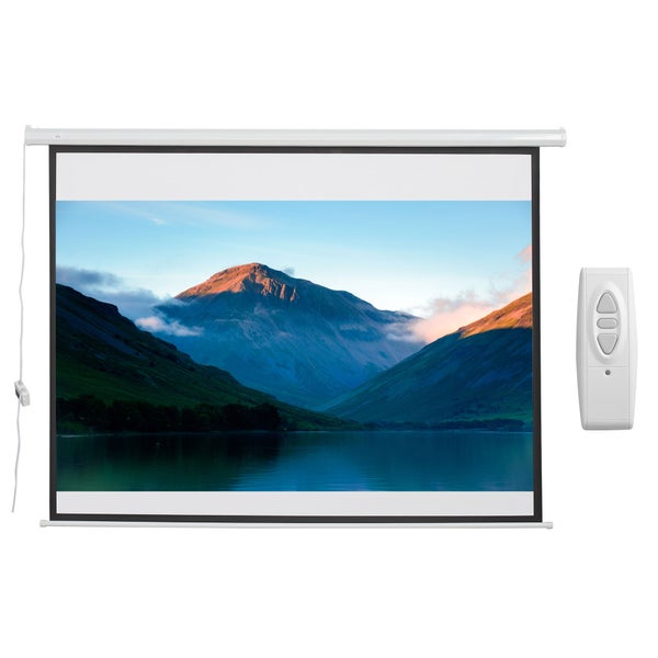 HOMCOM Leinwand, 171L x 130H cm, Kunststoff, Metall, Weiß