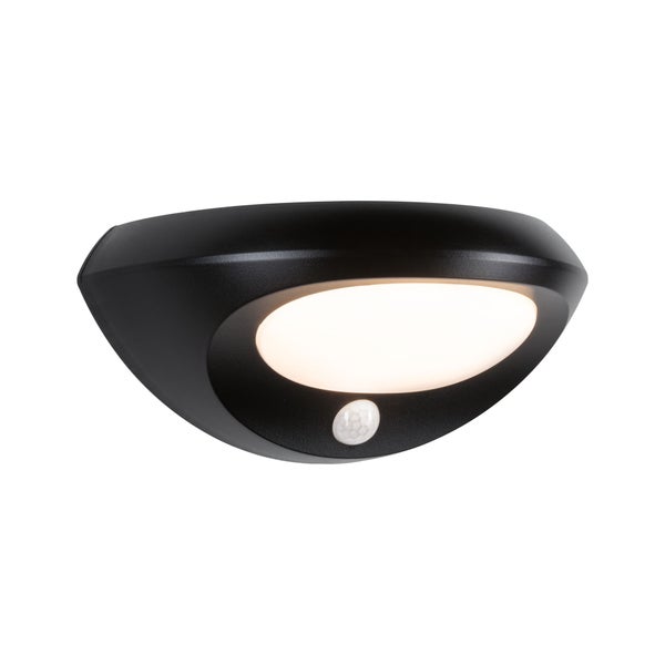 Solar LED Außenwandleuchte Sorova Dämmerungsgesteuerter Bewegungsmelder (IR) IP44 230x125mm 3000K 3,5W 220lm 3,7V Anthrazit Kunststoff