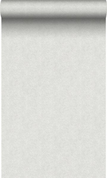 Origin Wallcoverings Tapete Fischgrätmuster Graugrün - 53 cm x 10.05 m - 347663