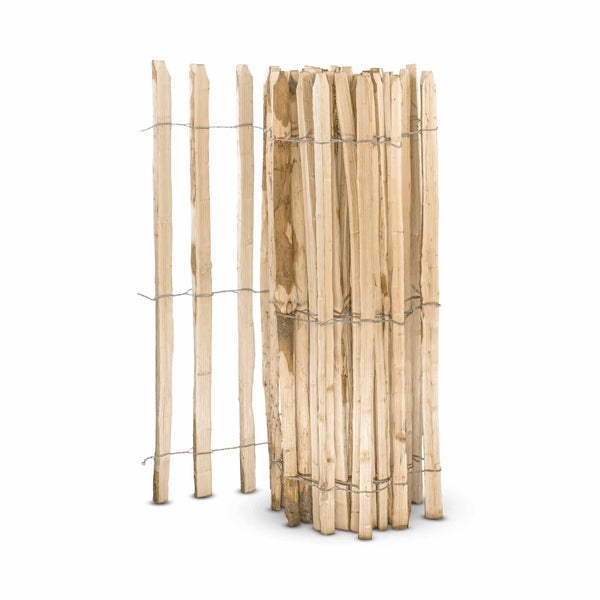Englischer Staketenzaun Kastanie - Länge 5 Meter, Höhe 122 cm, Lattenabstand 6-8 cm