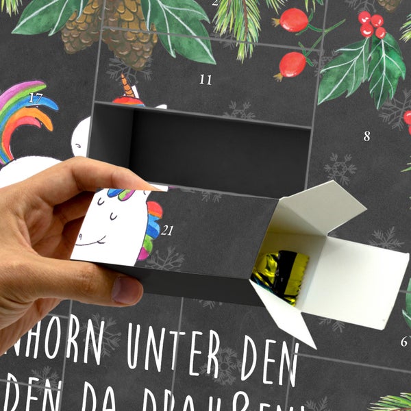 Mr. & Mrs. Panda Befüllbarer Adventskalender Einhorn Stolzieren - Schwarz