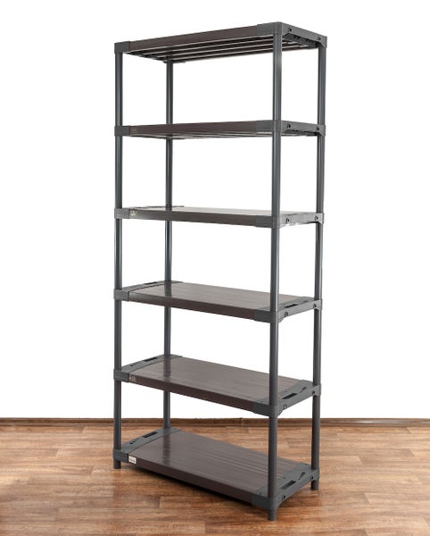 PROREGAL Kunststoffregal Grey Bear Extra-Tall HxBxT 220 x 80 x 46 cm Fachlast 120 kg Grau