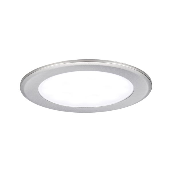 LED Möbeleinbauleuchten 3er-Set rund 65mm 3x2,5W 3x180lm 230/12V 4000K Eisen gebürstet