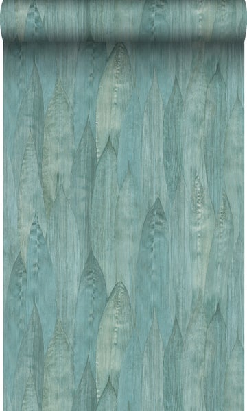 Origin Wallcoverings Öko-Strukturtapete Blätter Lagunengrün - 53 cm x 10,05 m - 347369