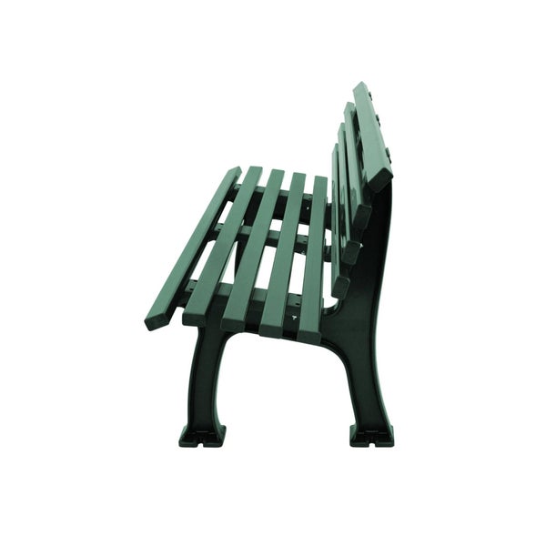 PROREGAL Gartenbank Antigua 3 Sitzer Grün HxBxT 74 x 150 x 54 cm Witterungskunststoff & UV Beständiger Kunststoff Parkbank Sitzbank