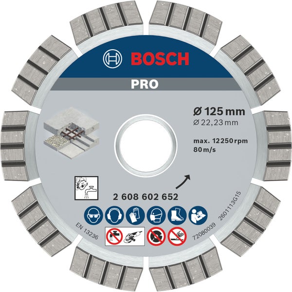 Bosch PRO Concrete Diamanttrennscheibe 125 x 22,23 mm - 2608602652