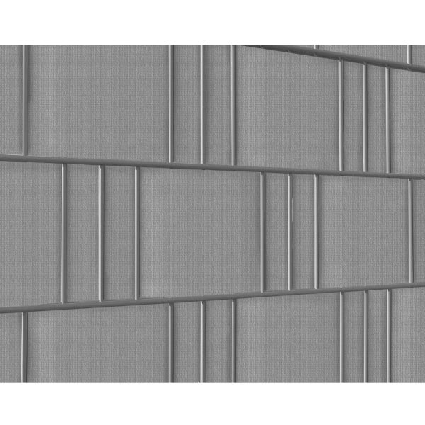 ECD Germany PVC Sichtschutzstreifen Sichtschutz Rolle 35m mit 20 Befestigungsclips - Grau - für Einzel- und Doppelstabmatten Gartenzäune - Sichtschutzfolie Zaunfolie Windschutz Blickdicht Garten Zaun