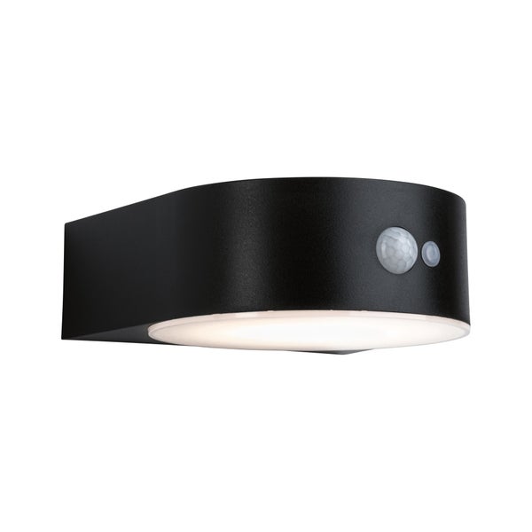 Solar LED Außenwandleuchte Eileen Bewegungsmelder IP44 3000K 400lm Schwarz