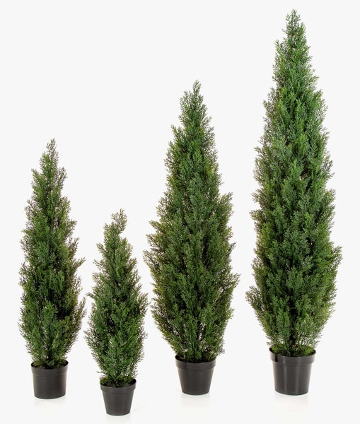 Künstliche Dahlie in Rosa mit zwei Blüten, einer Knospe und grünen Blättern.