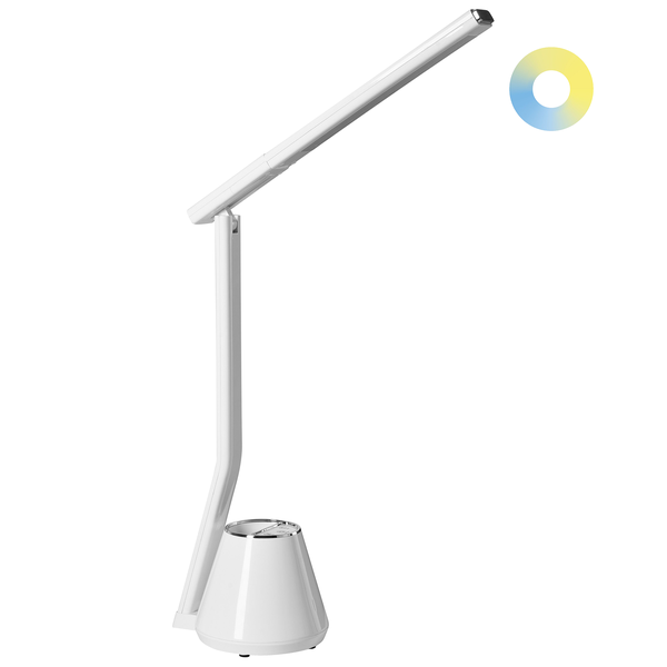 Weiße LED Schreibtischlampe mit Farbtemperaturregelung