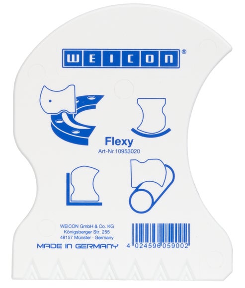 WEICON Konturspachtel Flexy | speziell geformter Spachtel für die gezielte Ausarbeitung von Konturen | 1 Stück