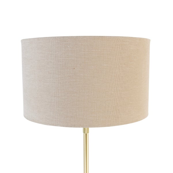 Stehleuchte mit Leinenschirm