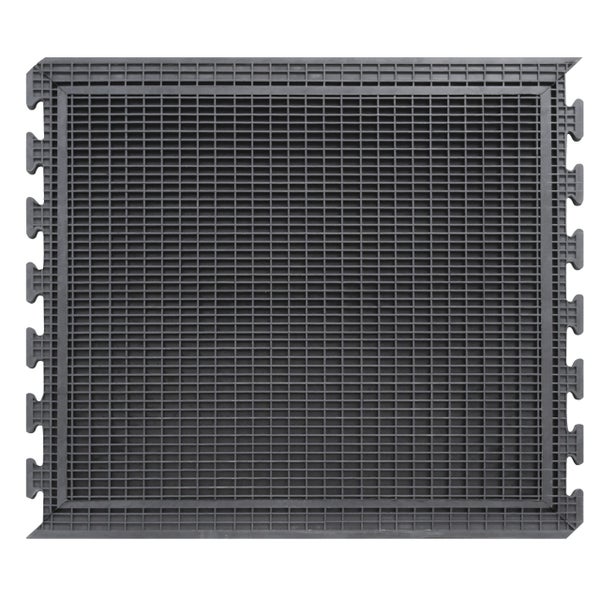 PROREGAL Anti Ermüdungs Gummifliese Mittelstück BxL 80 x 70 cm Stärke 1,2 cm Schwarz