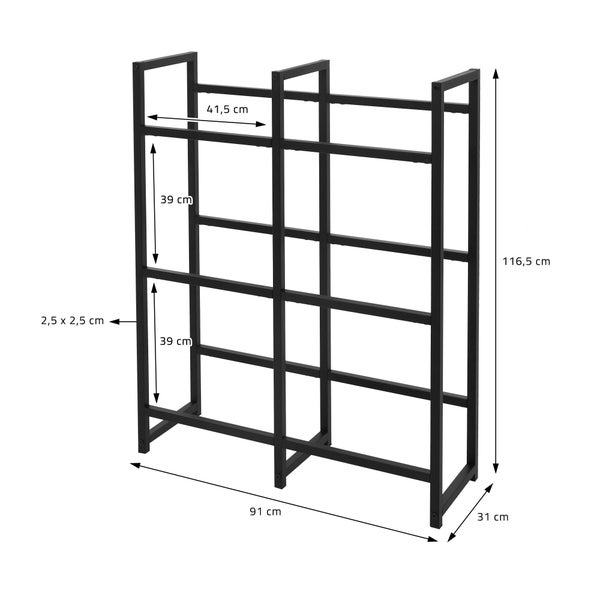 ML-Design 3er Set Getränkekistenregal für 6 Kisten, 91x31x116,5cm, Stahl, freistehend, stabil, Standregal für Getränkekisten, Getränkeregal Kastenregal Kistenregal Getränkekistenständer Kistenständer