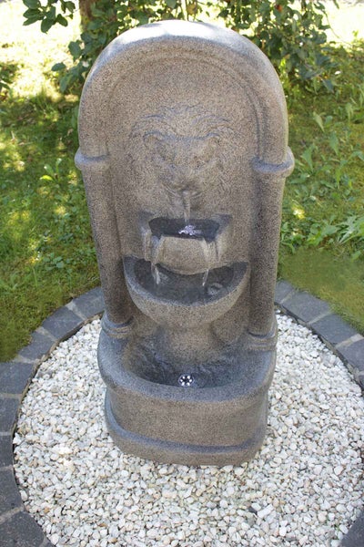 Gartenbrunnen Wandbrunnen FoLionhead Led 41x29x88 cm 10901