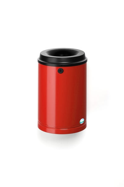 PROREGAL Robuster Papierkorb Mit Wandhalterung 15 Liter HxBxT 39 x 25 x 25 cm Verzinkter Stahl Rot