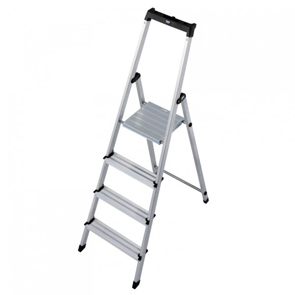Aluminium Klapptritt mit vier Stufen und Haltebügel