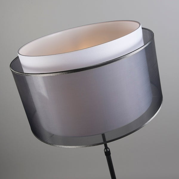 Stehlampe mit doppeltem Lampenschirm